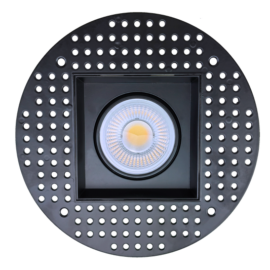 4" Single Head Trimless Regress Multiple Gimbal Black