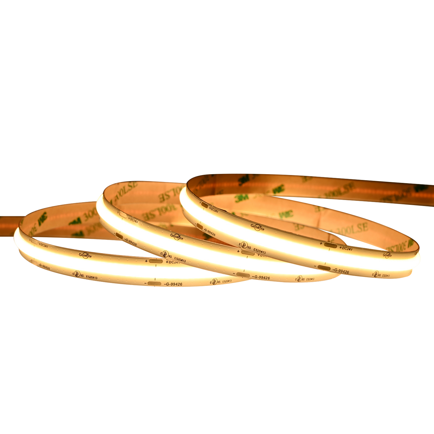 3W 24V COB Tape Light 100ft 3000k