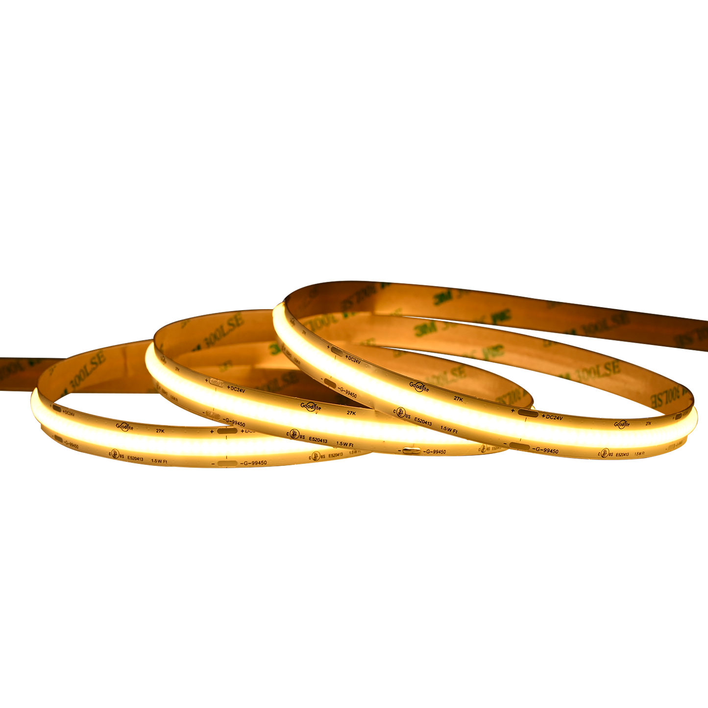 1.5W 24V COB Tape Light 2700k