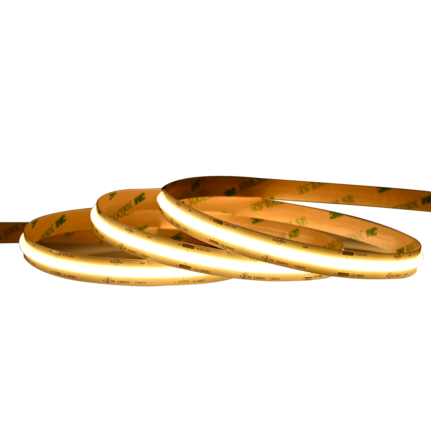 1.5W 24V COB Tape Light 3000k