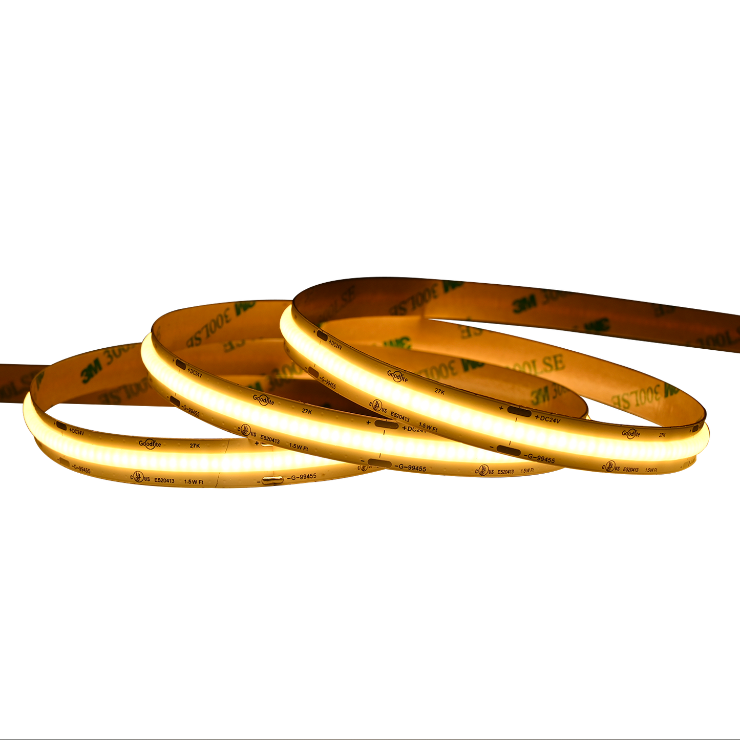 1.5W 24V COB Tape Light 100ft 2700k