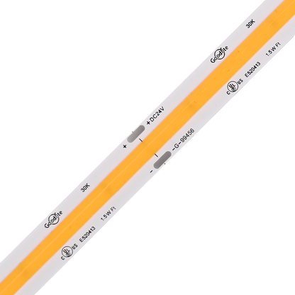 1.5W 24V COB Tape Light 100ft 3000k