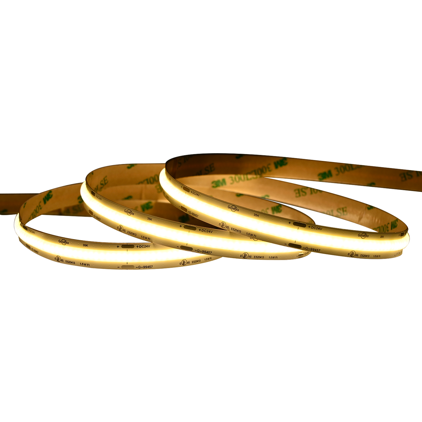 1.5W 24V COB Tape Light 100ft 3500k