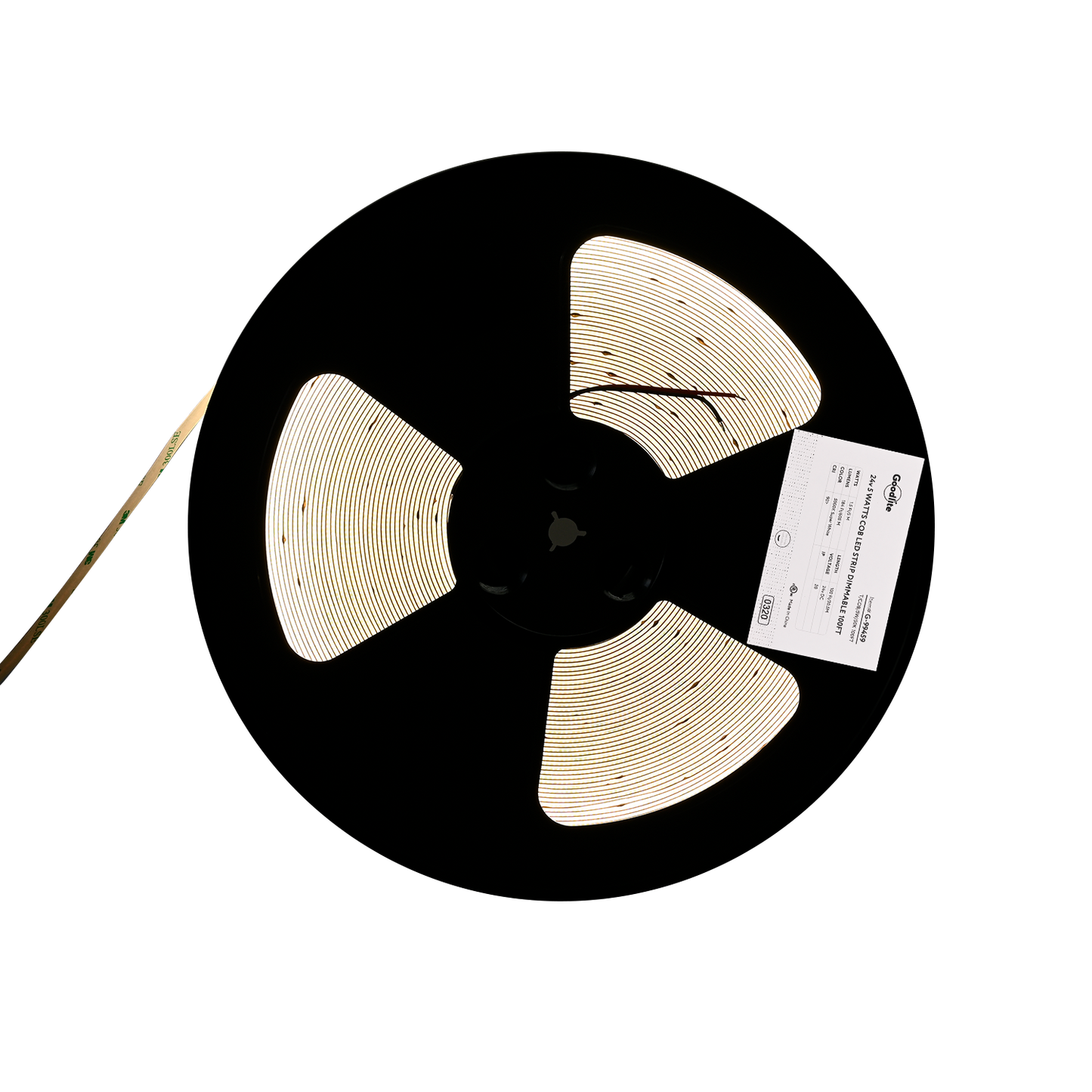 1.5W 24V COB Tape Light 100ft 5000k