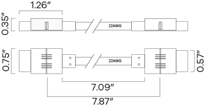 IP68 RGBWW 6" Clear Jumper Connector 5PK