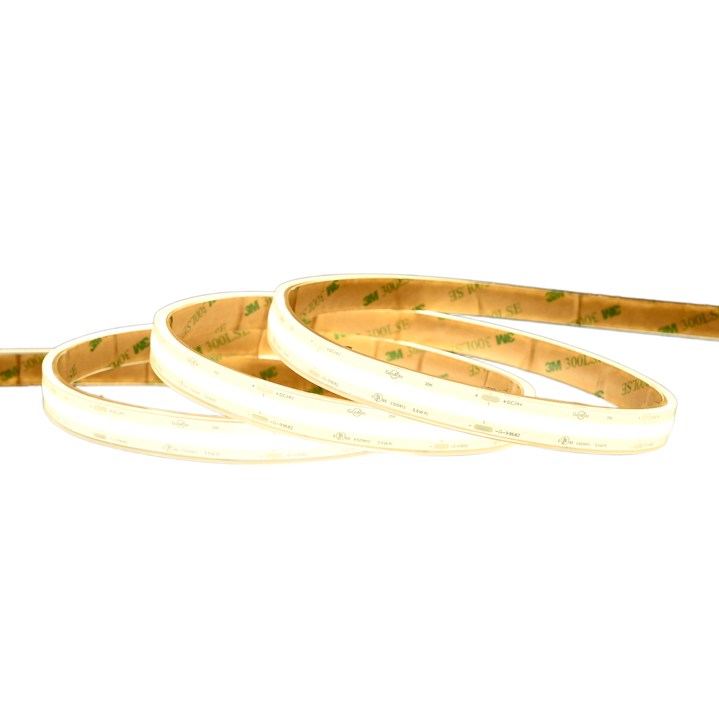 5.5W 24V IP68 Wet Rated COB Tape Light 3500k