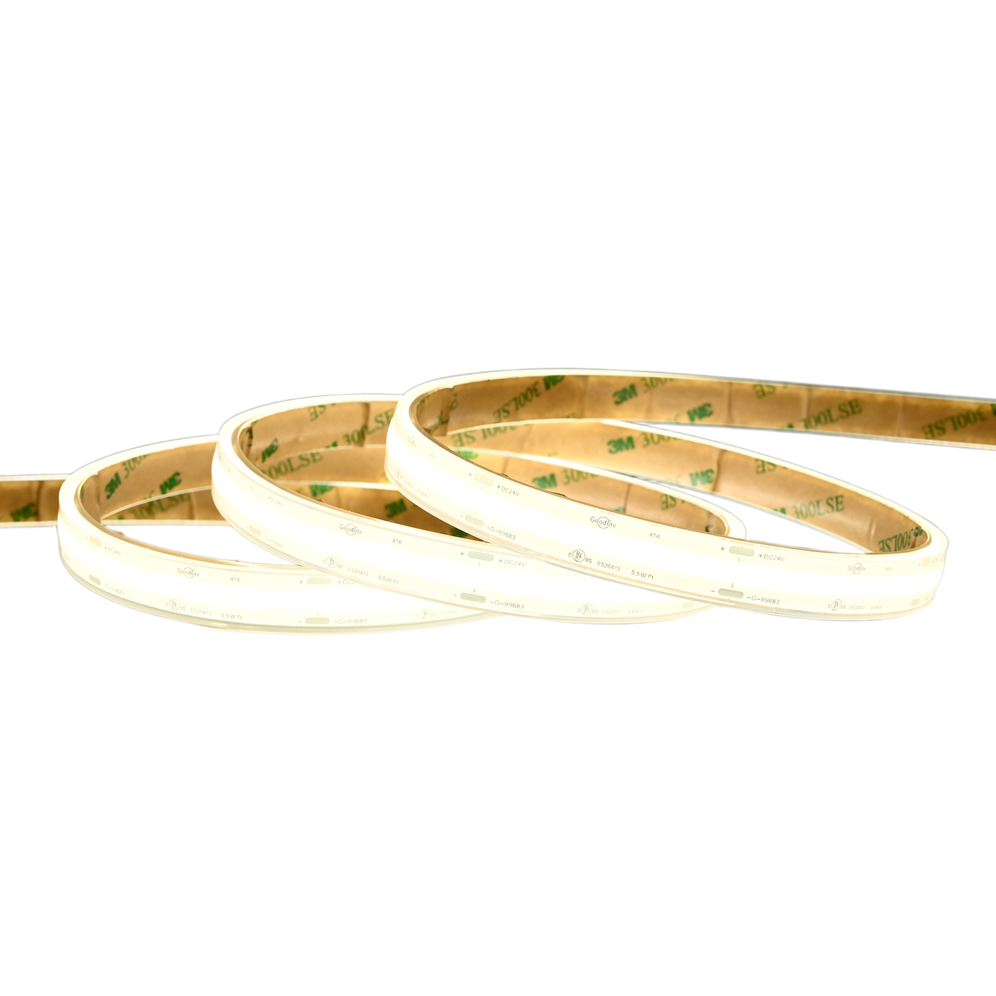 5.5W 24V IP68 Wet Rated COB Tape Light 4100k