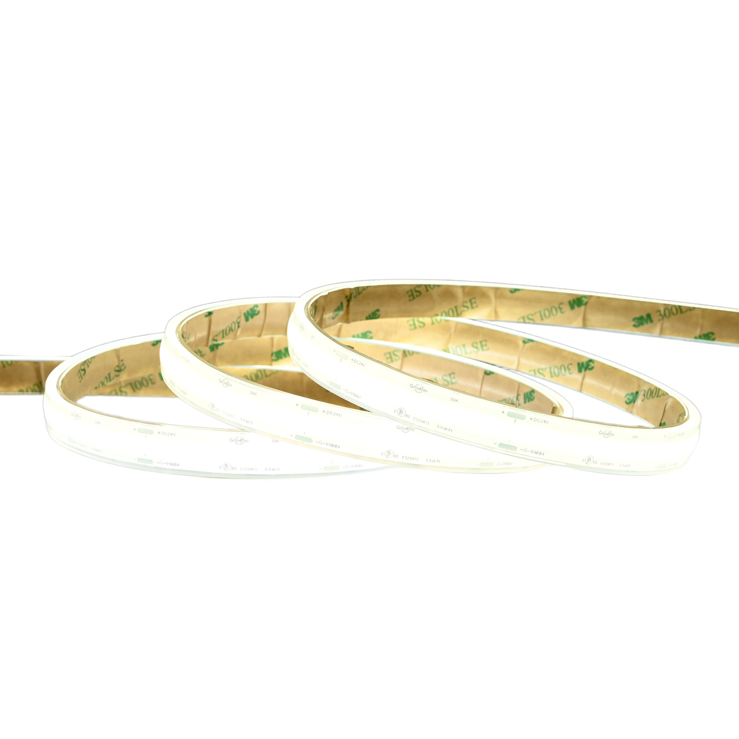 5.5W 24V IP68 Wet Rated COB Tape Light 5000k