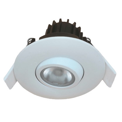 2" Round Flushed Gimbal (White)