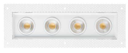 3.5" Four Head Trimless Regress Multiple Gimbal White
