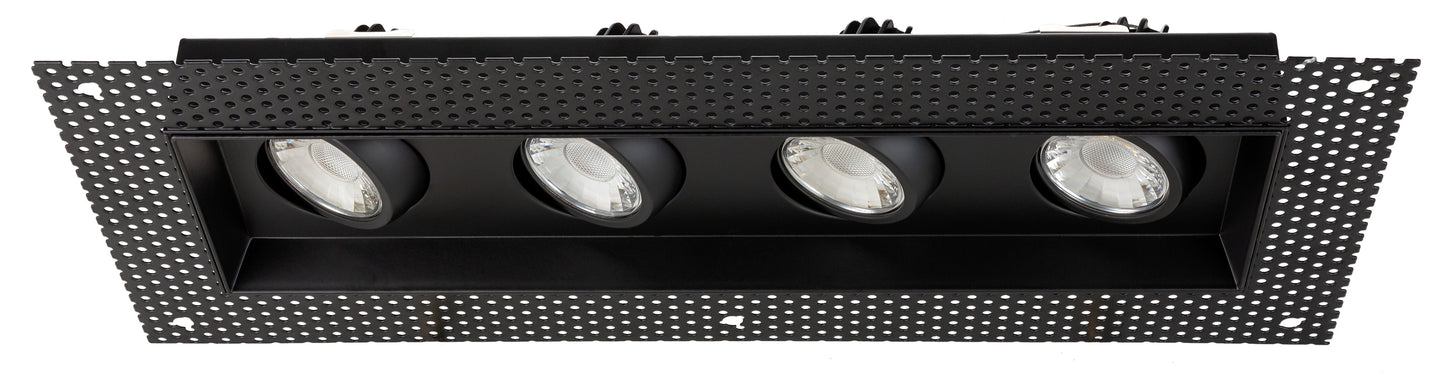 3" Four Head Trimless Regress Multiple Gimbal Black