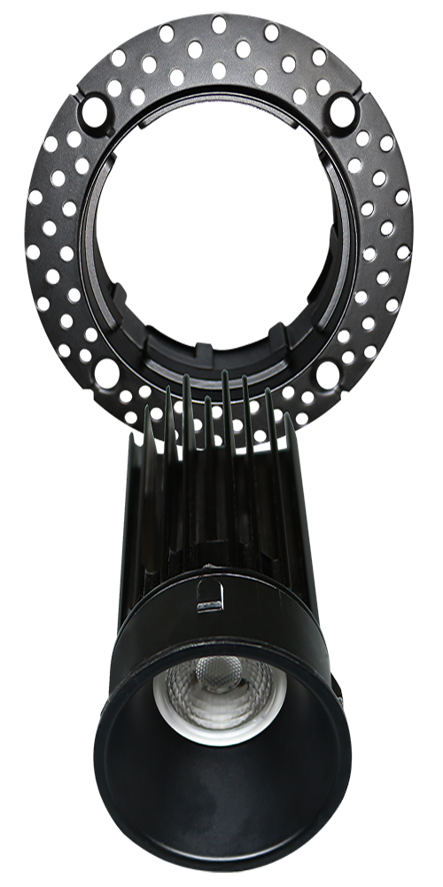 2” HO Round Trimless Luminaire (Black)