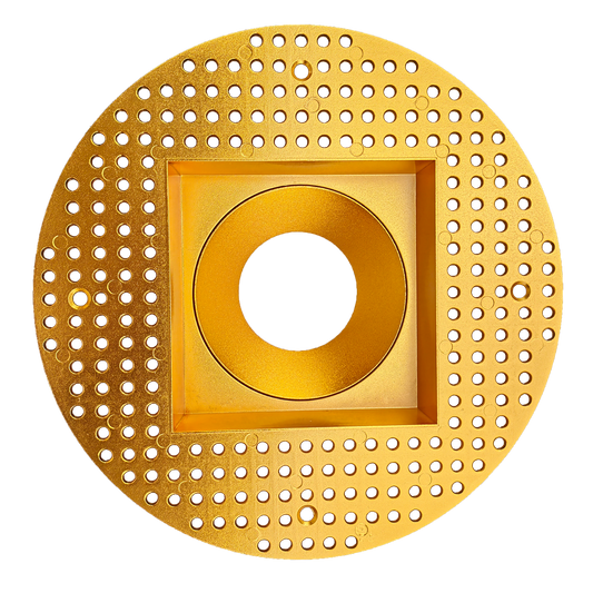4 Inch Brass Square Trimless Kit