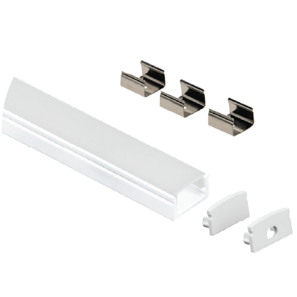 1/2" Aluminum Surface Mount Channel White