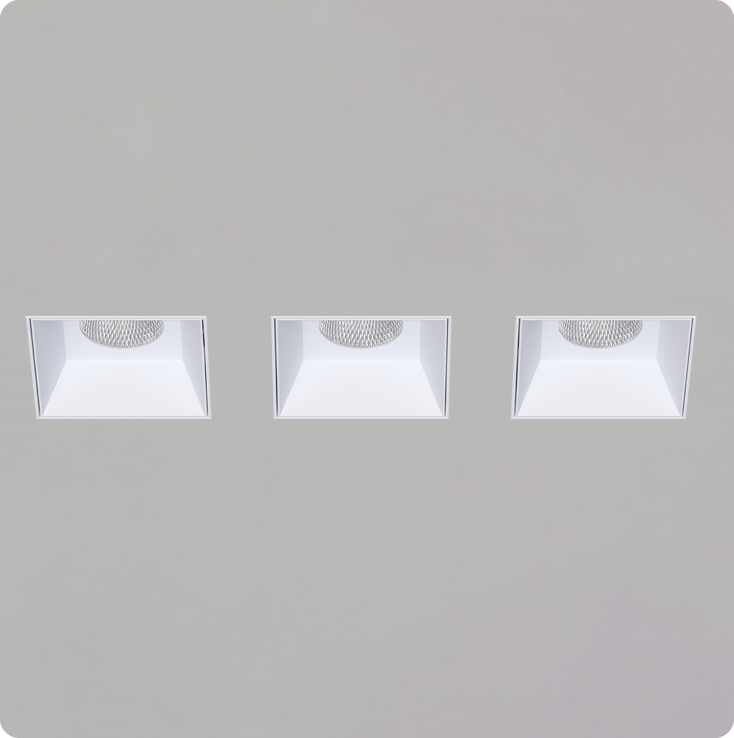 3" Square Trimless multi aperture Architectural Downlight
