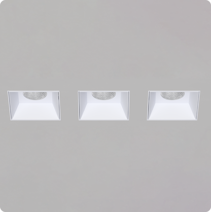 3" Square Trimless multi aperture Architectural Downlight