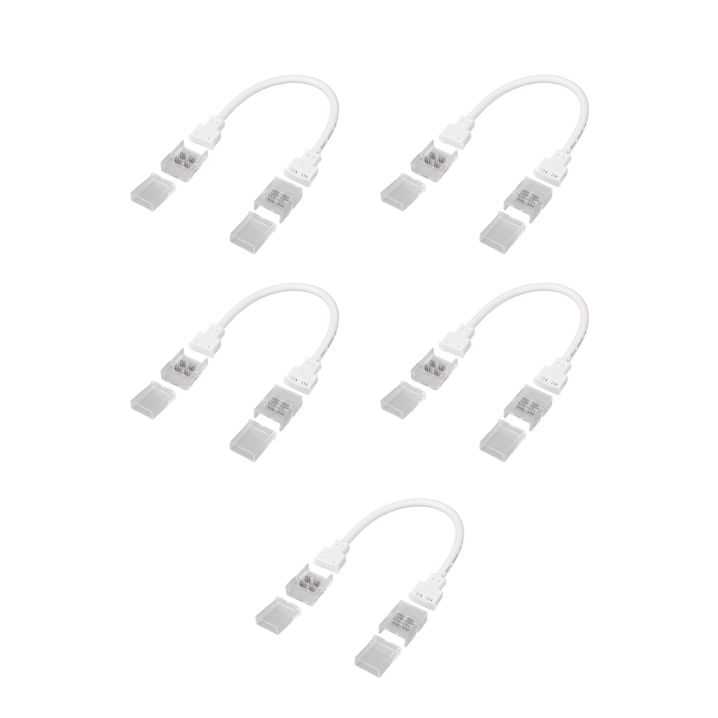 IP68 RGBWW 6" Clear Jumper Connector 5PK